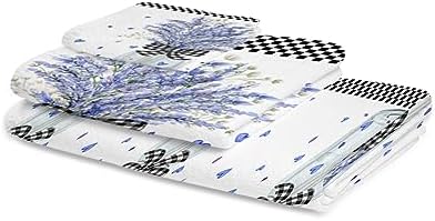ZOE GARDEN Purple Lavender Microfiber Towel Set 3-PC