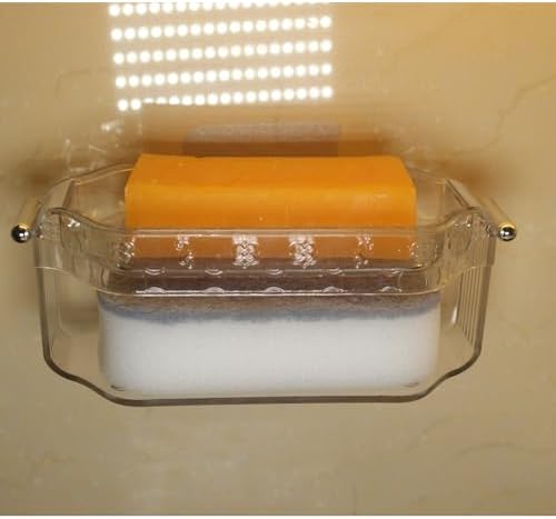 Wthree 2 pcs Punch-Free Soap Dish for Bathroom