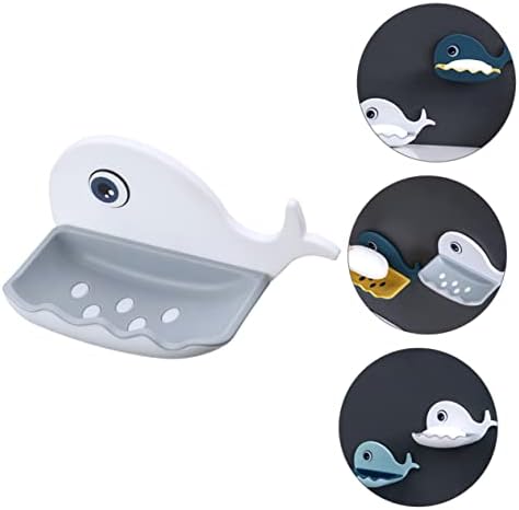 Amosfun Whale Soap Dish Wall-Mounted Holder