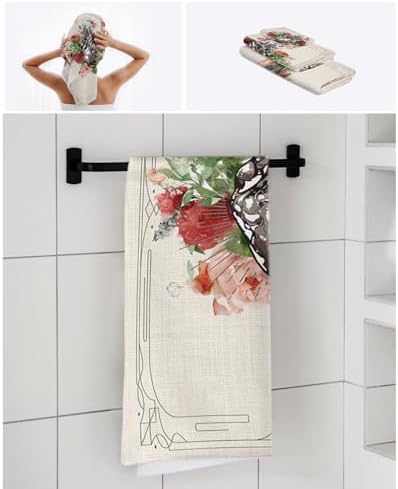 Smile Sunflower 3 Pcs Bath Towel Set - Soft Floral Linen Design