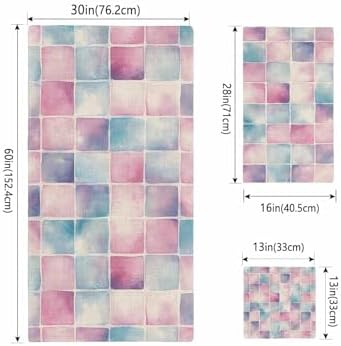 Shine-Home Watercolor Lattice Towel Set