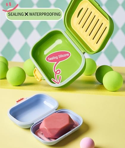 PEISAINOX Travel Soap Case with Leakproof Lid and Drainage Tray