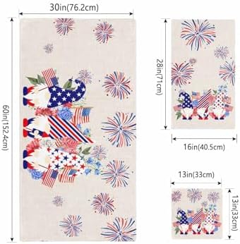 Chees D Zone Independence Day Gnome Bath Towel Set 1