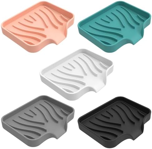 TENYELE Silicone Soap Drainer Rectangular Holder for Bathroom Kitchen Hotel