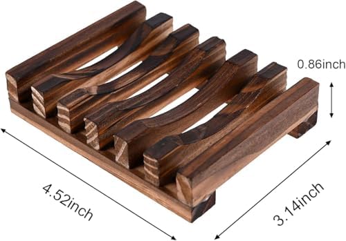 LPYITKOOD Handmade Wood Soap Holder Set of 3 1