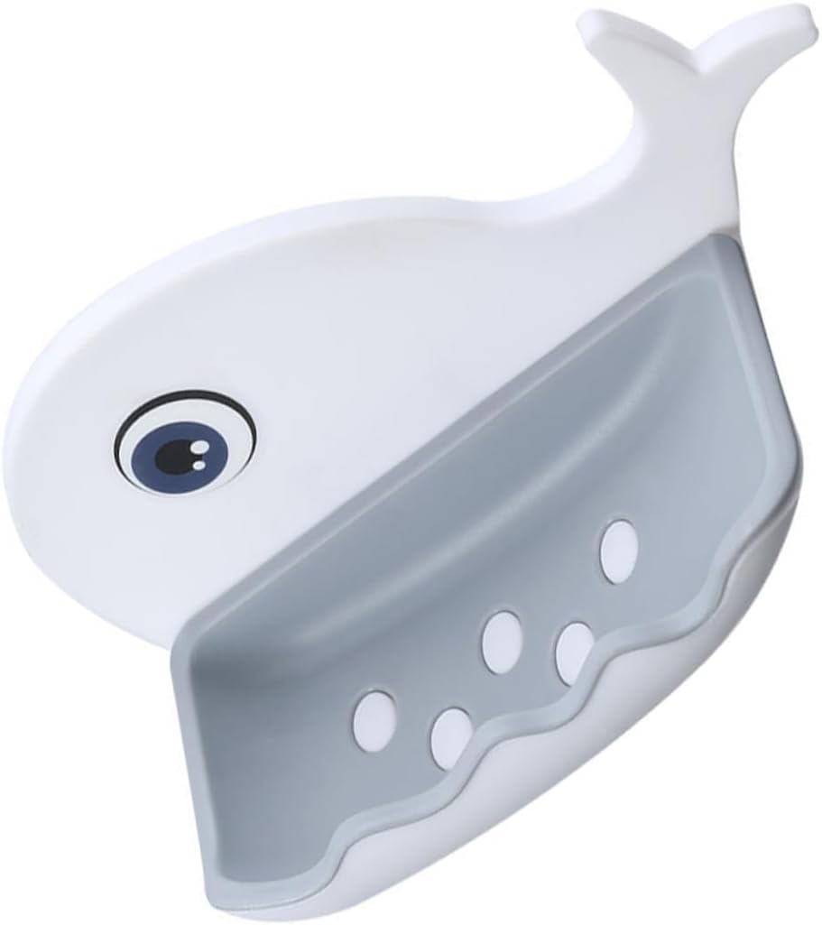 Amosfun Whale Soap Dish Wall-Mounted Holder