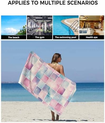 Shine-Home Watercolor Lattice Towel Set