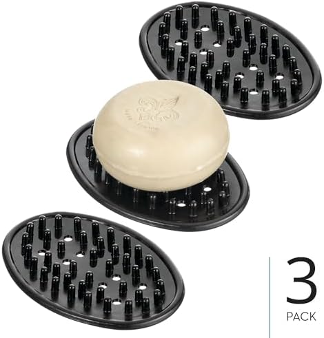 InterDesign iDesign Saver Soap Dish Set of 3 Black