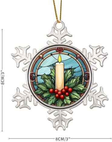 Zyadsinoudor 3 Inch Metal Snowflake Hanging Ornament 1