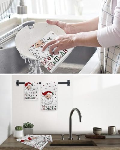 Falaniique Merry Christmas Waffle Towel Set of 2 1