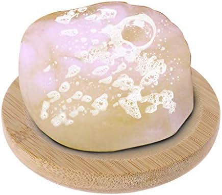 TENYELE Natural Wooden Soap Tray Holder Round Storage