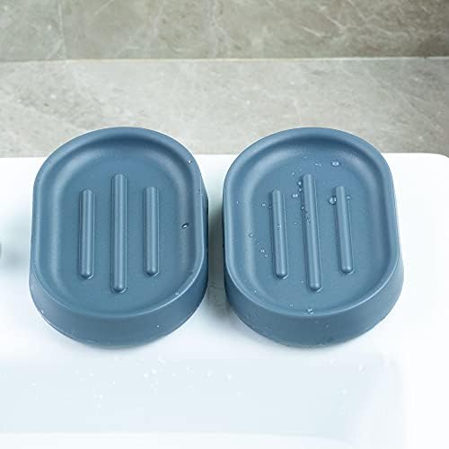 YOSXICC Soap Dishes 2PCS Dark Gray