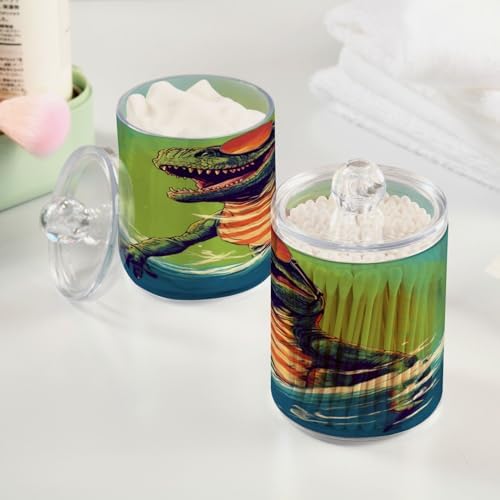 YETTASBIN Dinosaur Clear Storage Jar 2 Pack