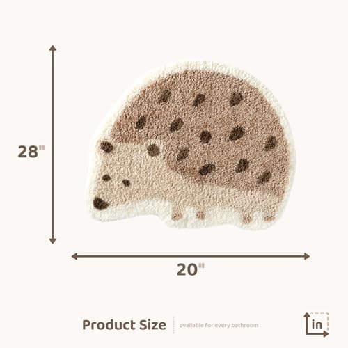 Molesun Cute Hedgehog Bath Mat 20x28