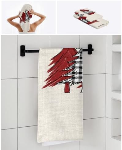 ZOE GARDEN Christmas Tree Checkered Towel Set