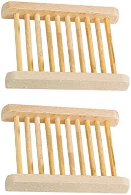 2 Pieces Wooden Soap Holder for Bathroom and Kitchen