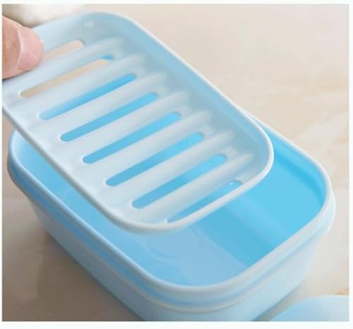 PRETYZOOM Leakproof Pp Soap Dish for Bathroom and Travel