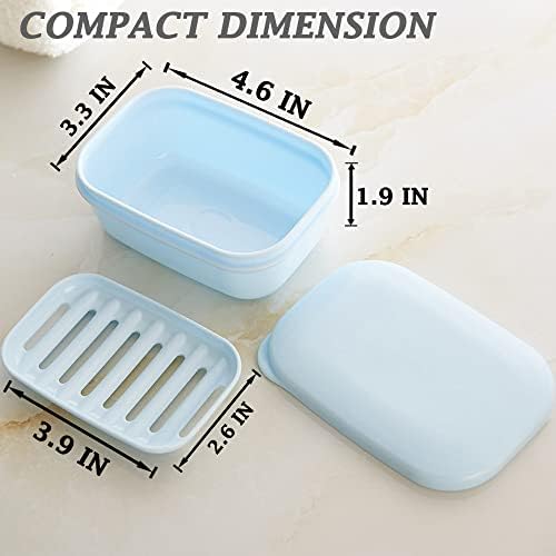 Traveling Soap Holder with Leak-Proof Lid and Drainage Layer 1