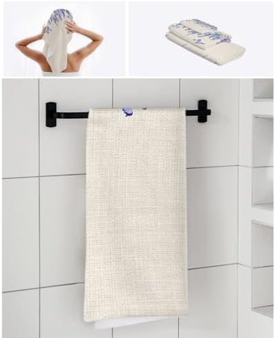 Smile Sunflower 3 Pcs Bath Towel Set - Soft Retro Floral Linen Towels