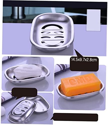 Ciieeo 2Pcs Double Layer Soap Dish for Shower and Kitchen