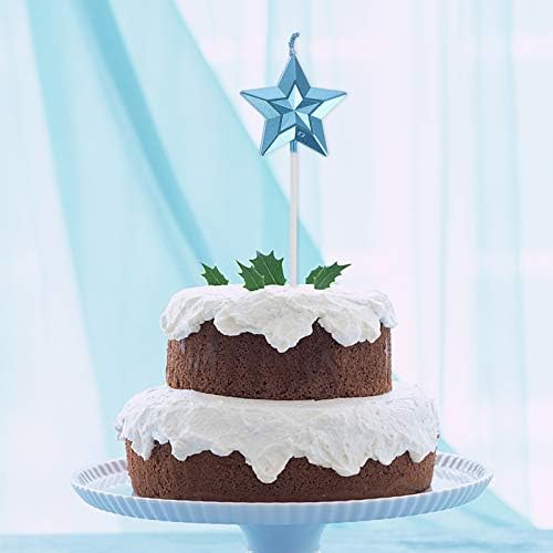 Alipis 16 Pcs 3D Star Birthday Cake Candle Decorations