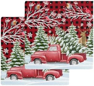 Falaniique Christmas Waffle Towel Set of 2 1