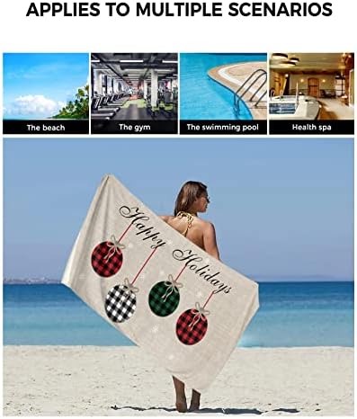 IDOWMAT Soft 3-Piece Towel Set - Farm Linen Plaid 1
