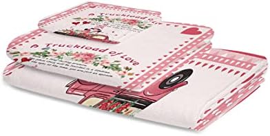 Shine-Home Pink Car Load of Love Towel Set 1