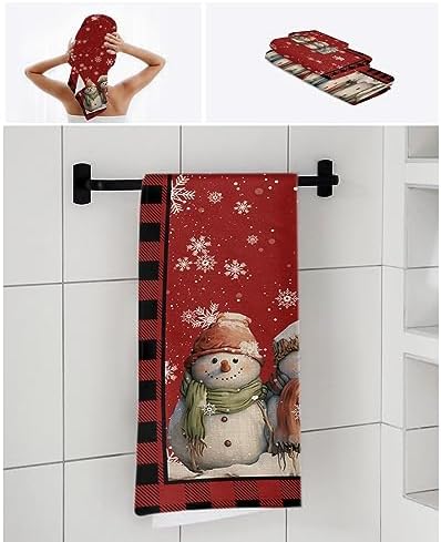 ZOE GARDEN Christmas Red Towel Set 3-PC Quick Dry Luxury Soft