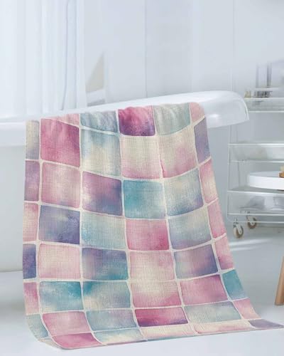 Shine-Home Watercolor Lattice Towel Set