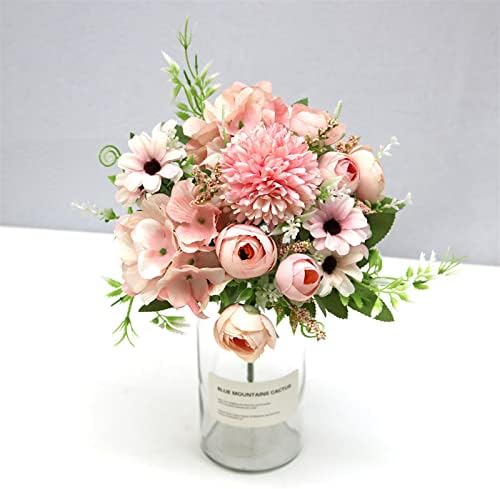 GaRcan Artificial Flowers with Pots 1pc Mixed Peony Hydrangea Silk Bouquet 1