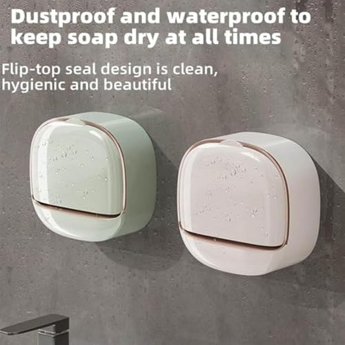 Luxury Soap Holder with Flip Lid and Drain Tray 1