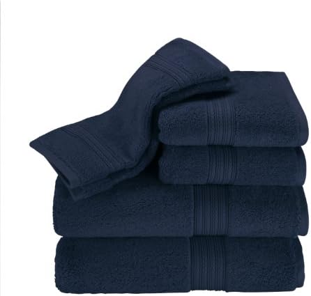 Kassatex KDK-256-N Towel Set Navy 28x53 16x30 12x12