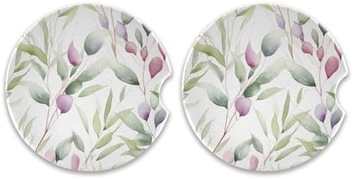 Takiito Leaves Car Cup Holder Coasters 2 Pack 1