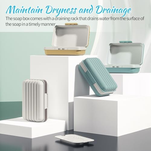 3 Pcs Soap Holder Set with Drainage Waterproof Travel Dorm