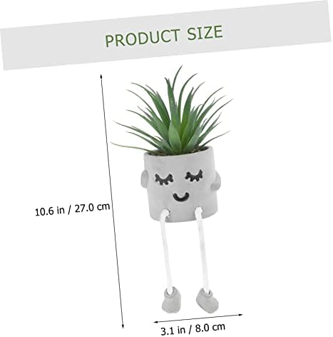 Cute Facial Expression Artificial Succulent Hanging Leg Plant Bonsai