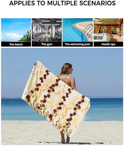 Smile Sunflower 3 Pcs Bath Towel Set Soft Absorbent Towels