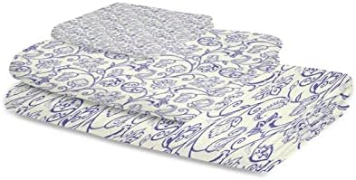 ZOE GARDEN Blue Paisley Towel Set with 3 Pieces