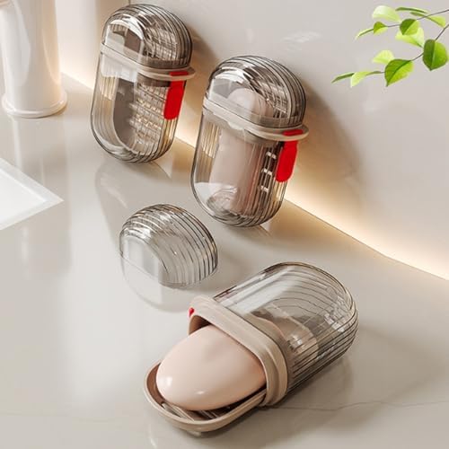 Loyliawa Transparent Soap Dish with Drainage and Lock Design