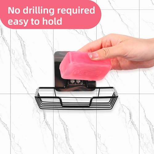 Kifmurase Black Bar Soap Holder No Drilling