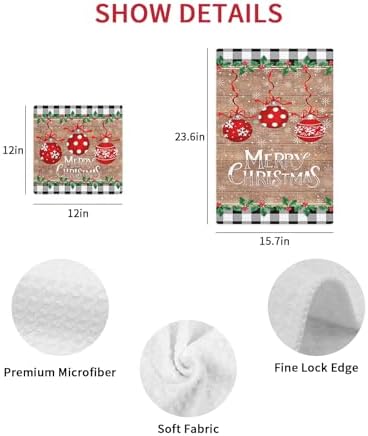 Falaniique Red Waffle Dish Towel Set of 2