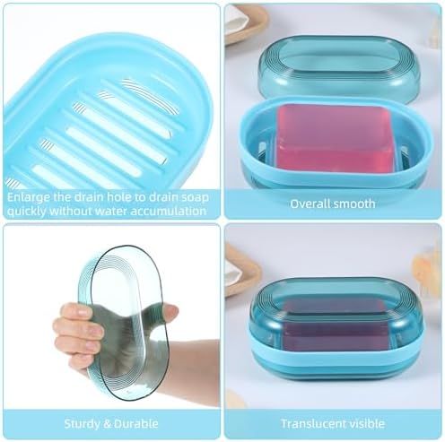 Dimeho Shampoo Bar Holder Travel Case - Blue