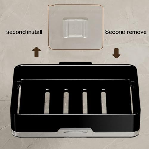 Wall-Mounted No-Punch Soap Box with Suction Cup