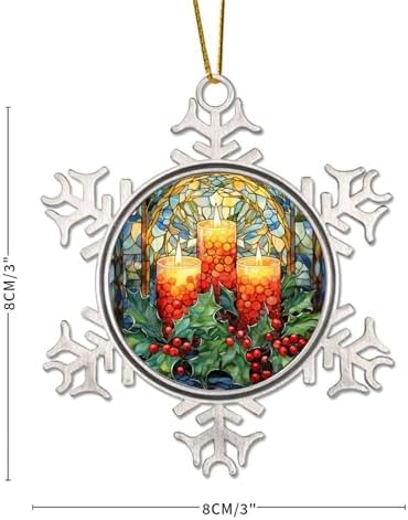 Zyadsinoudor 3 Inch Gold String Snowflake Ornament