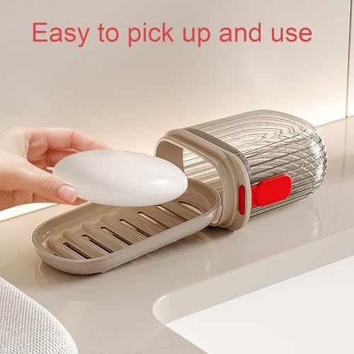 Loyliawa Transparent Soap Dish with Drainage and Lock Design