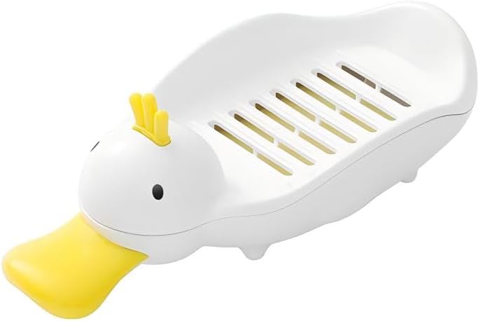 Cute Duck Soap Dish with Two-Layer Drainage 1