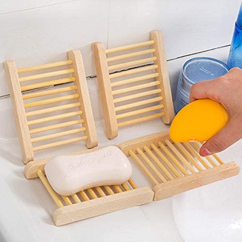 2 Pieces Wooden Soap Holder for Bathroom and Kitchen