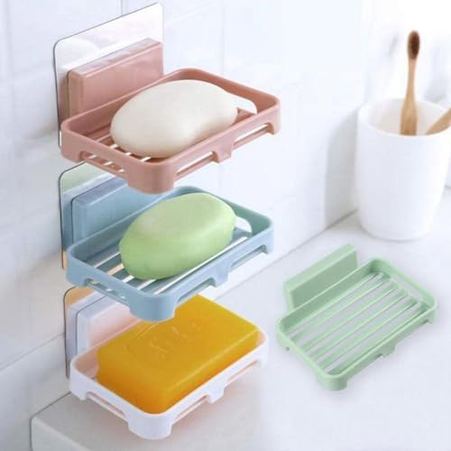 1PCS Plastic Soap Box for Bathroom Durable Wall Mounted Holder