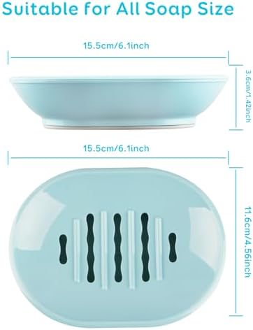 Cokolila Soap Dish with Drain Durable and Elegant