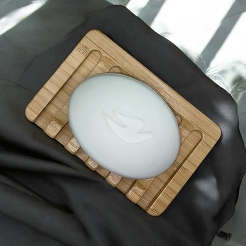 BLULEVAR Bamboo Soap Dish with Waterfall Drain